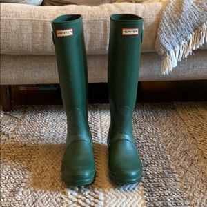 Green hunter boots